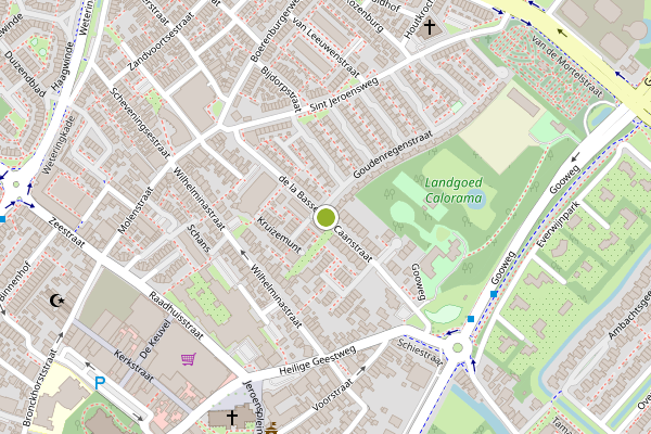 Ambulance-melding op Caanstraat, Noordwijk op 15 juni, kaart-overzicht