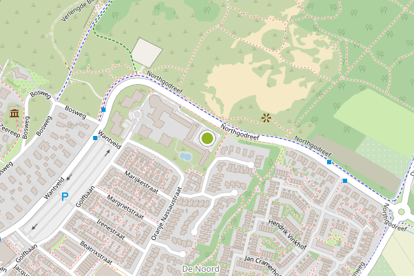 Ambulance-melding op Groot Hoogwaak, Noordwijk op 15 juni, kaart-overzicht