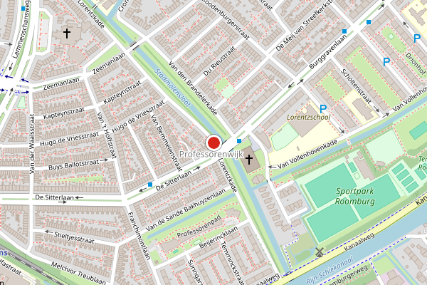 Brandweer-melding op Lorentzkade, Leiden op 15 juni, kaart-overzicht