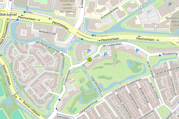 Ambulance-melding op Jan Luykenlaan, Leiden op 14 juni, kaart-overzicht