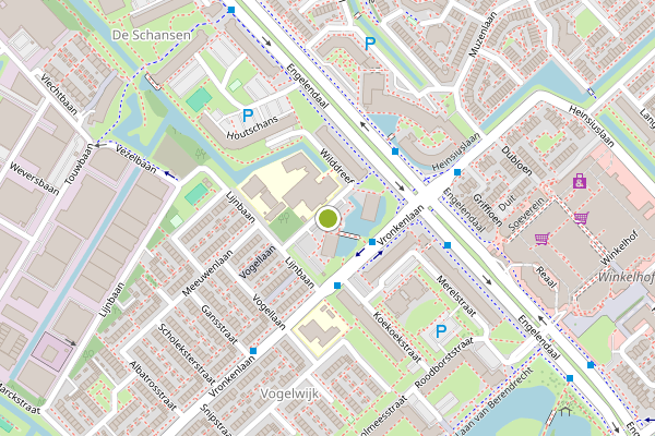 Ambulance-melding op Plataandreef, Leiderdorp op 15 juni, kaart-overzicht