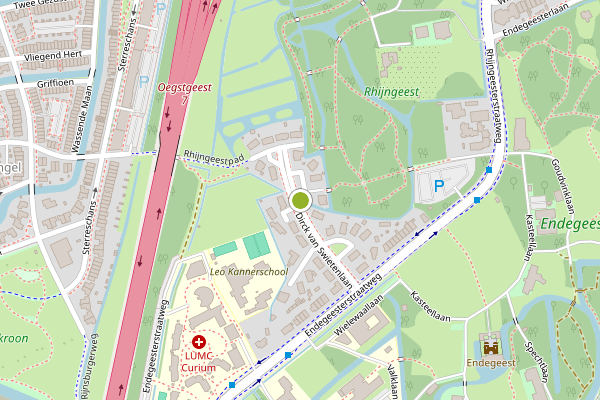 Ambulance-melding op Dirck van Swietenlaan, Oegstgeest op 15 juni, kaart-overzicht