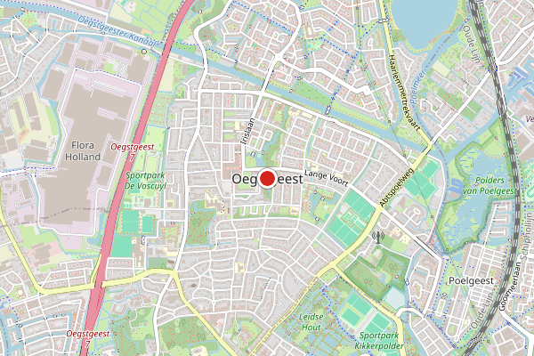 Brandweer-melding op Oegstgeest op 16 juni, kaart-overzicht
