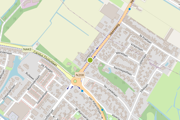 Ambulance-melding op Hoofdstraat, Sassenheim op 16 juni, kaart-overzicht