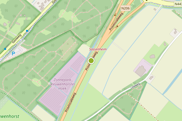 Ambulance-melding op Provincialeweg, Noordwijk op 16 juni, kaart-overzicht
