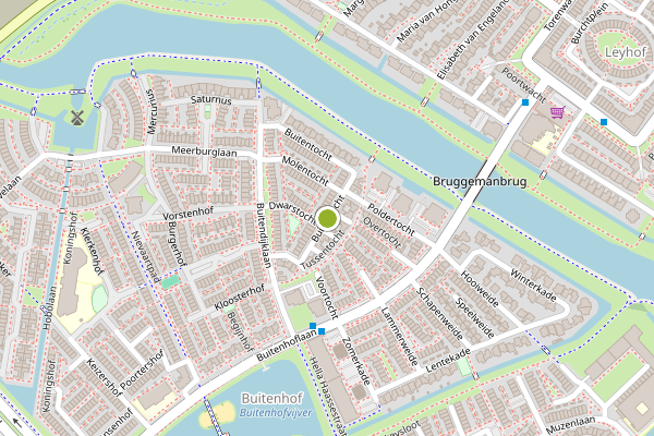 Ambulance-melding op Buitentocht, Leiderdorp op 17 juni, kaart-overzicht