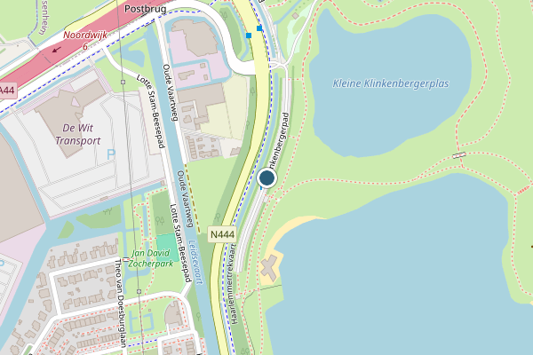 Politie-melding op Klinkenbergerpad, Oegstgeest op 17 juni, kaart-overzicht