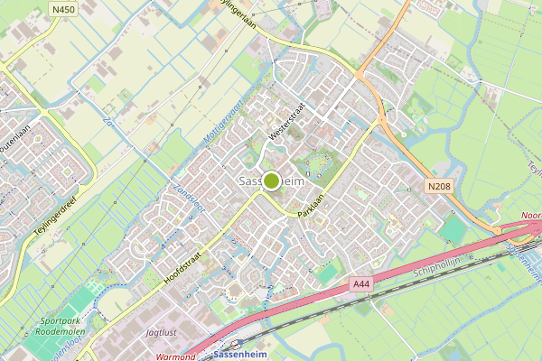 Ambulance-melding op Sassenheim op 17 juni, kaart-overzicht