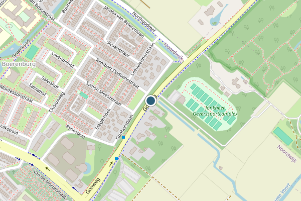 Politie-melding op Gooweg, Noordwijk op 17 juni, kaart-overzicht
