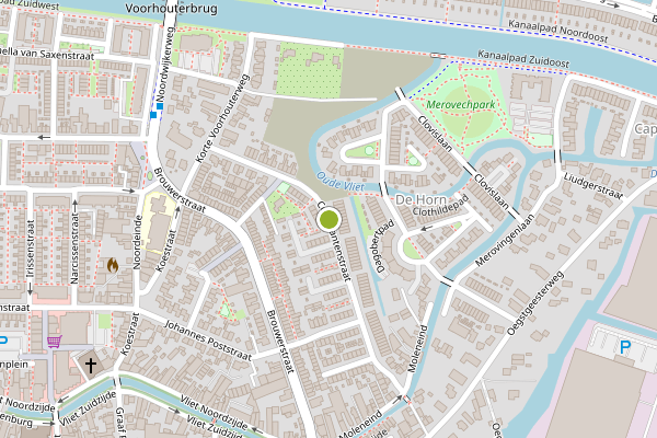 Ambulance-melding op Collegiantenstraat, Rijnsburg op 17 juni, kaart-overzicht