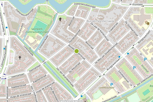 Ambulance-melding op Roodenburgerstraat, Leiden op 18 juni, kaart-overzicht