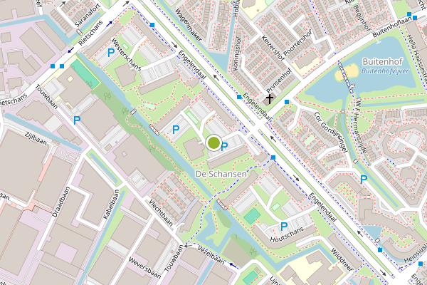 Ambulance-melding op Dennenschans, Leiderdorp op 18 juni, kaart-overzicht