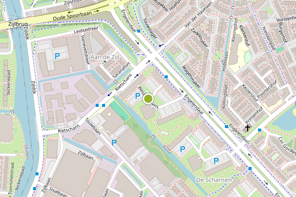 Ambulance-melding op Westerschans, Leiderdorp op 18 juni, kaart-overzicht