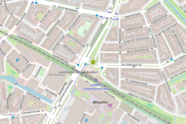 Ambulance-melding op De Sitterlaan, Leiden op 19 juni, kaart-overzicht