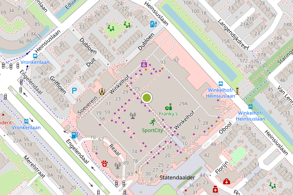 Ambulance-melding op Winkelhof, Leiderdorp op 19 juni, kaart-overzicht