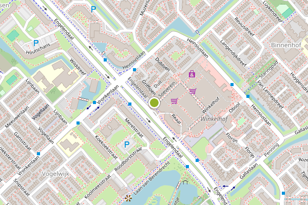 Ambulance-melding op Soeverein, Leiderdorp op 18 juni, kaart-overzicht