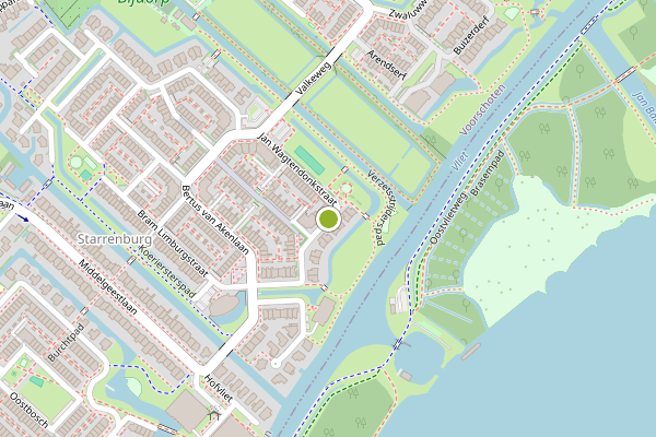 Ambulance-melding op Jan Wagtendonkstraat, Voorschoten op 18 juni, kaart-overzicht