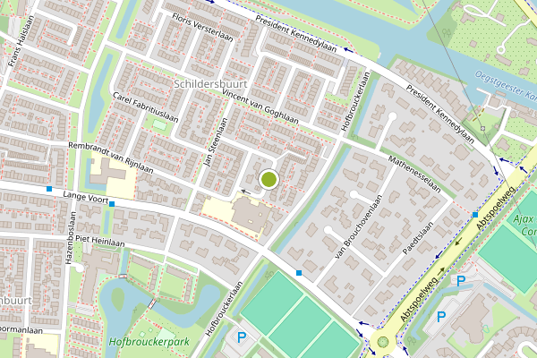 Ambulance-melding op Jan Vermeerlaan, Oegstgeest op 19 juni, kaart-overzicht