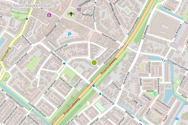 Ambulance-melding op Haaffstraat, Noordwijkerhout op 18 juni, kaart-overzicht