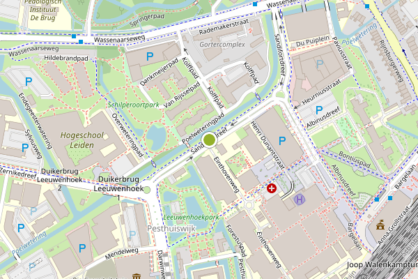 Ambulance-melding op Sandifortdreef, Leiden op 19 juni, kaart-overzicht