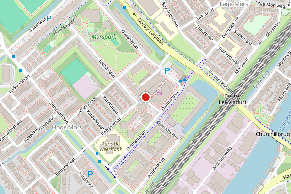 Brandweer-melding op Diamantplein, Leiden op 19 juni, kaart-overzicht