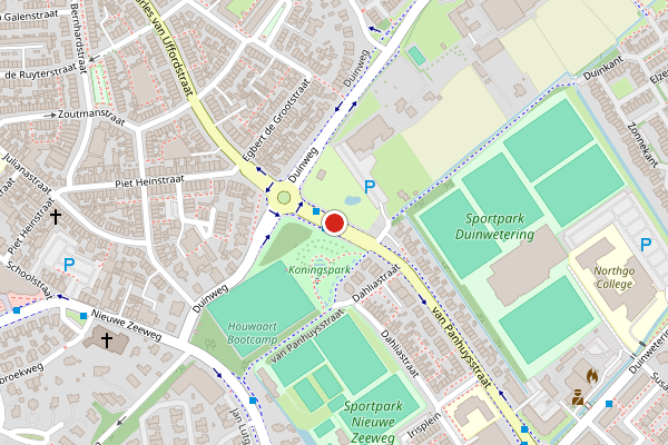 Brandweer-melding op van Panhuysstraat, Noordwijk op 19 juni, kaart-overzicht
