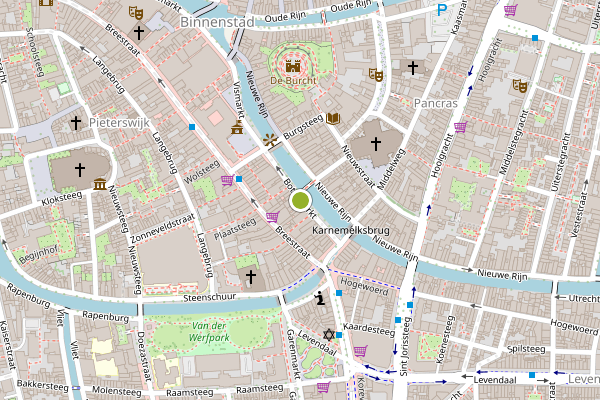 Ambulance-melding op Botermarkt, Leiden op 20 juni, kaart-overzicht