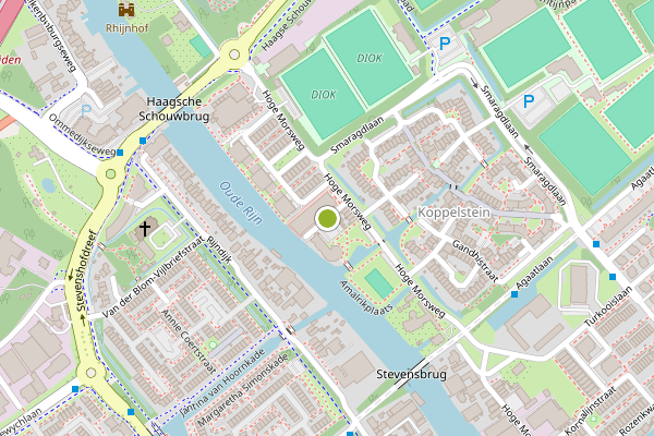 Ambulance-melding op Alexander Dubcekplaats, Leiden op 21 juni, kaart-overzicht