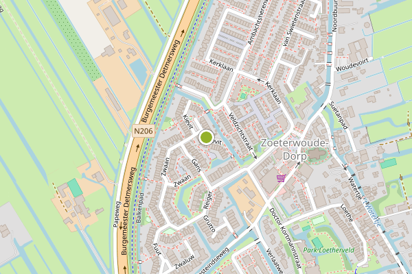 Ambulance-melding op Kievit, Zoeterwoude op 21 juni, kaart-overzicht