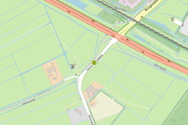 Ambulance-melding op Ommedijkseweg, Zoeterwoude op 20 juni, kaart-overzicht