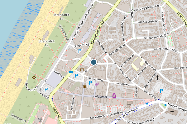 Politie-melding op Nicolaas Barnhoornweg, Noordwijk op 21 juni, kaart-overzicht