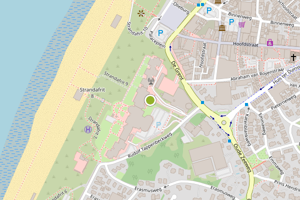 Ambulance-melding op Duinroos, Noordwijk op 21 juni, kaart-overzicht