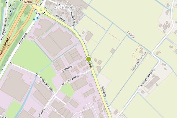 Ambulance-melding op Delfweg, Noordwijkerhout op 21 juni, kaart-overzicht