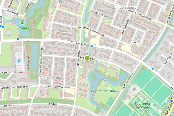 Ambulance-melding op Piet Heinlaan, Oegstgeest op 21 juni, kaart-overzicht