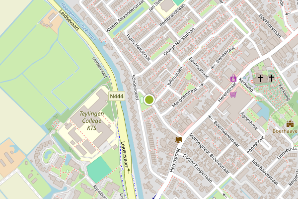 Ambulance-melding op Dinsdagse Wetering, Voorhout op 21 juni, kaart-overzicht