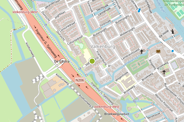 Ambulance-melding op Valkenhorst, Valkenburg ZH op 21 juni, kaart-overzicht