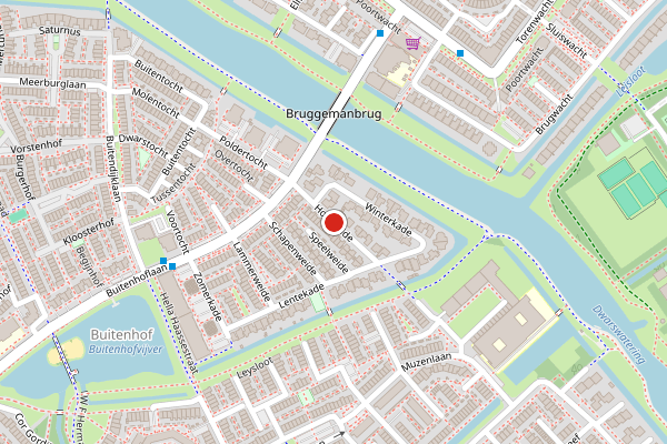 Brandweer-melding op Hooiweide, Leiderdorp op 22 juni, kaart-overzicht