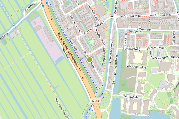 Ambulance-melding op Boterbloemlaan, Zoeterwoude op 21 juni, kaart-overzicht