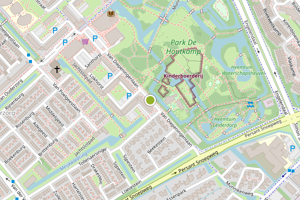 Ambulance-melding op Van Diepeningenlaan, Leiderdorp op 22 juni, kaart-overzicht