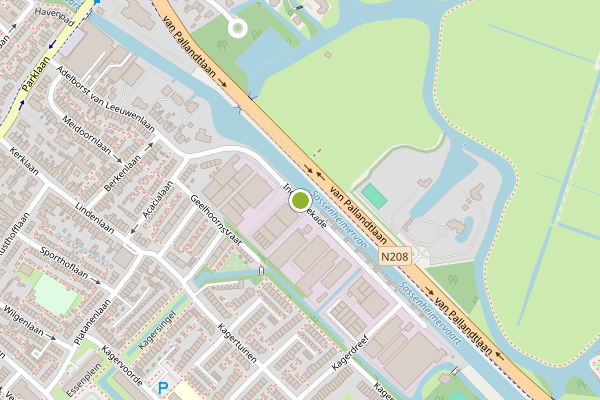 Ambulance-melding op Industriekade, Sassenheim op 22 juni, kaart-overzicht