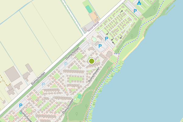 Ambulance-melding op Duinschooten, Noordwijkerhout op 22 juni, kaart-overzicht