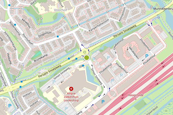 Ambulance-melding op Simon Smitweg, Leiderdorp op 22 juni, kaart-overzicht
