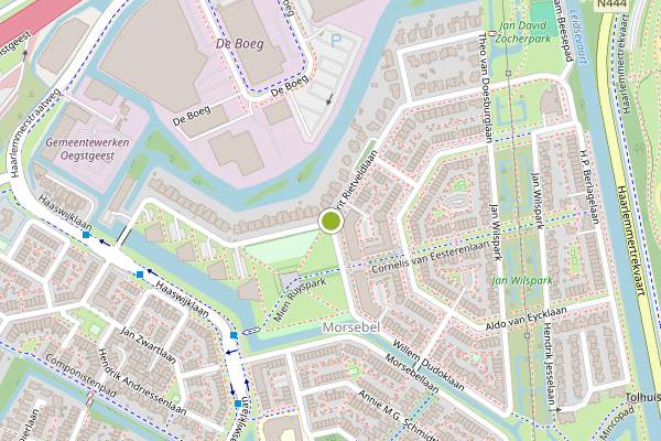 Ambulance-melding op Gerrit Rietveldlaan, Oegstgeest op 22 juni, kaart-overzicht