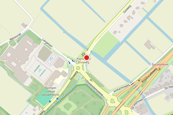 Brandweer-melding op Gooweg, Noordwijk op 22 juni, kaart-overzicht