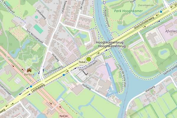 Ambulance-melding op Voorschoterweg, Voorschoten op 23 juni, kaart-overzicht