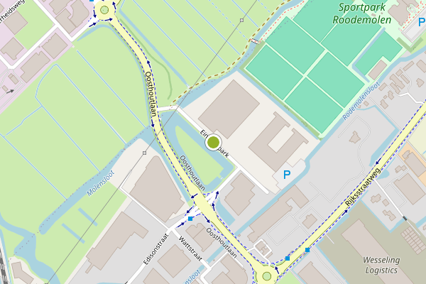 Ambulance-melding op Einsteinpark, Sassenheim op 23 juni, kaart-overzicht