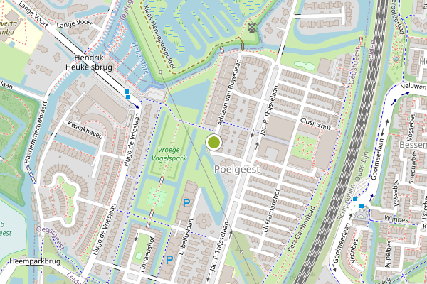 Ambulance-melding op Adriaan van Royenlaan, Oegstgeest op 23 juni, kaart-overzicht