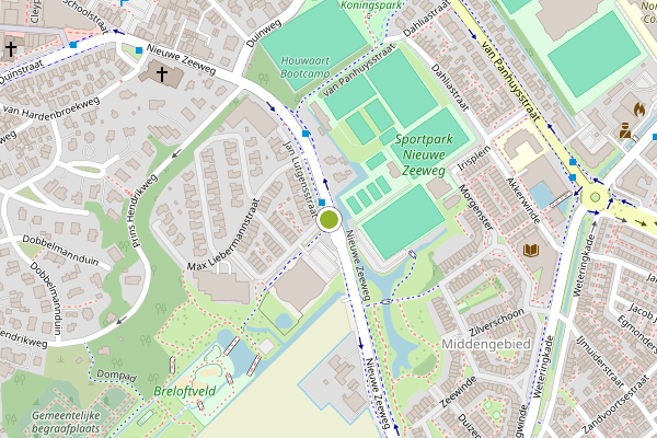 Ambulance-melding op Nieuwe Zeeweg, Noordwijk op 23 juni, kaart-overzicht