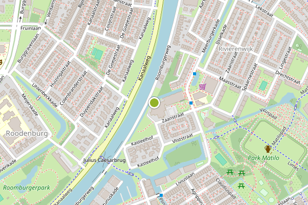 Ambulance-melding op Hof van Roomburgh, Leiden op 23 juni, kaart-overzicht