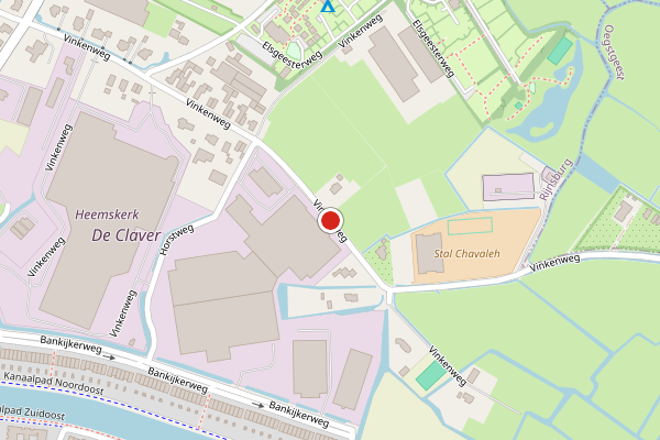 Brandweer-melding op Vinkenweg, Rijnsburg op 24 juni, kaart-overzicht